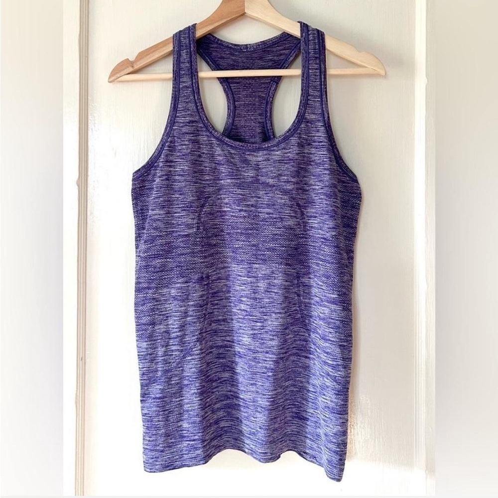 Lululemon Swiftly Tech Racerback Tank Top Size 6 Heather Purple Gym Yoga Active - Picture 6 of 8